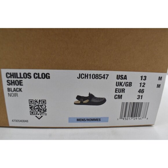 Chaco‎ Mens Size 13 Chillos Black Clogs Shoes